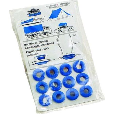 Borchie A Montaggio Rapido Per Teloni 12 Pezzi Dia.Mm. 14 Cf.6Bl