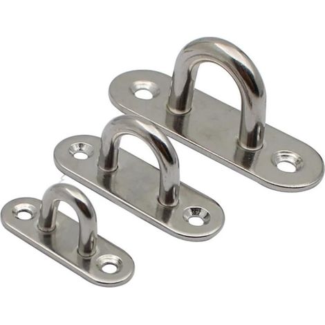 16 crochets balançoire - 8 mm - inox - pour bateau - avec vis (1/5)