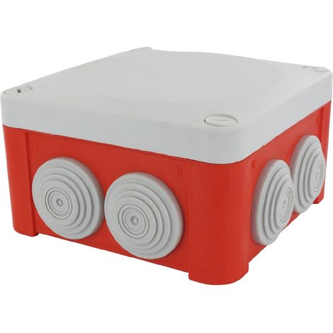 boite de dérivation - optibox - 100 x 100 x 55 mm - 1/4t - rouge - blm distribution 515423