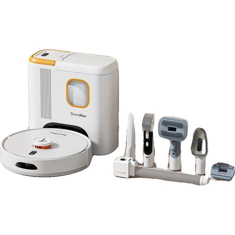 Aspirateur Robot, Aspiration 6000Pa, Batterie 5000mAh, Sac à Poussière 3L, Autonomie 60-180 min, Navigation Laser (1/5)