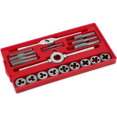 Juego 20pcs machos y terrajas roscar m3-m12 krt001120 (1/4)