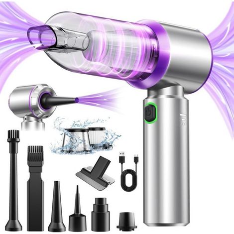 Aspirateur Voiture - 18000Pa 4 in 1- Aspirateur à Main - 3 Vitesses 80,000U/min - Maison, Voiture, Bureau (1/4)