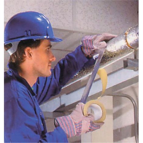 Ruban adhe'sif en aluminium pour tuyaux de poele a' hautes et basses tempe'ratures mm 50x45 mt