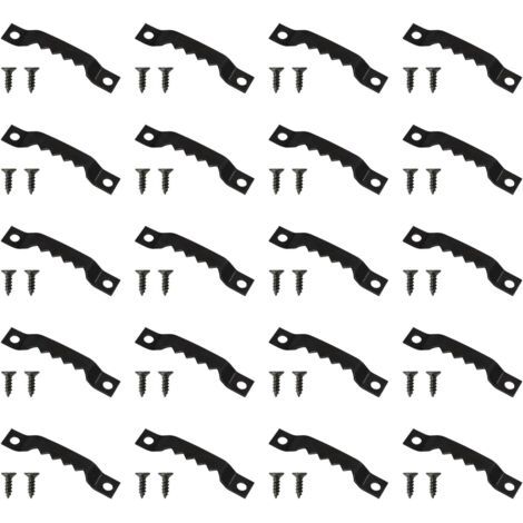 Cintre Photo, Cintres À Cadre En Dents De Scie, Cadre Suspendu, Crochets de Cadre, 20 Pièces avec Vis, Noir (1/5)