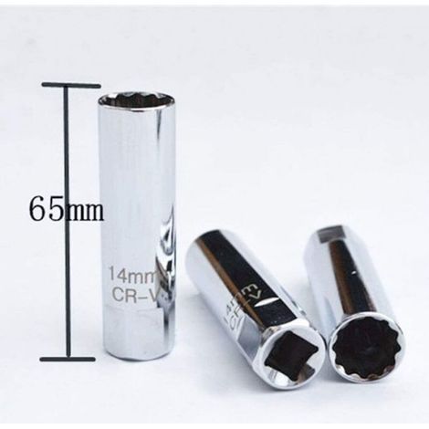Douille Bougie 14/16mm Magnétique 3/8" – 12 Pans, Extraction Facile (1/5)