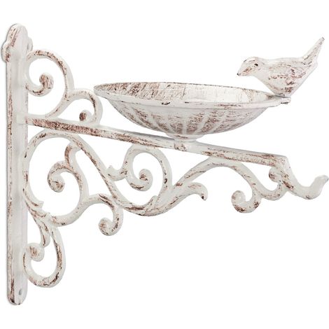 Abbeveratoio da parete vintage per giardino e terrazzo 24 x 28 x 14 cm in ghisa grigia 130009189