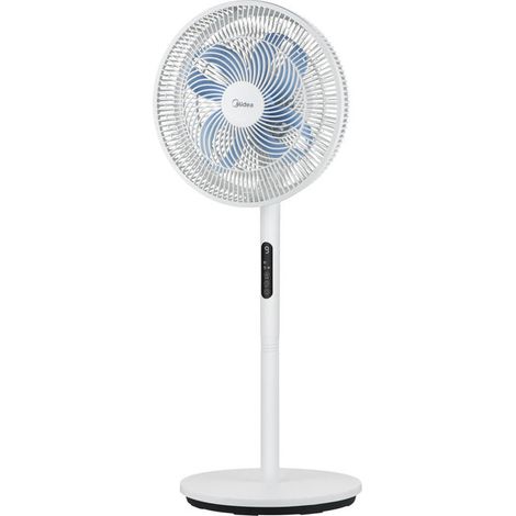 Midea MFS352RDDW Ventilatore a piantana 4 pale BLDC 30W 9 livelli velocita' 19dB telecomando timer 9h colore Bianco