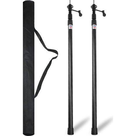 2PCS Mât de Tente Télescopique Support de Bâche en Aluminium 2,3M Poteaux de Bâche Réglable Poteau pour Voile Ombrage Camping Vacances Accessoires pour Auvent Toile Jardin (1/5)