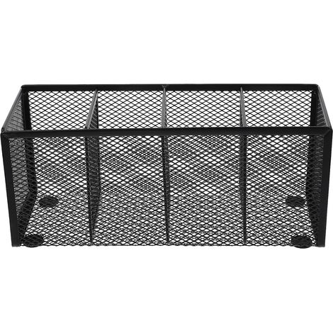 aus Eisen mit Vier Fächern Schwarzer Schreibtisch Organizer (1/5)