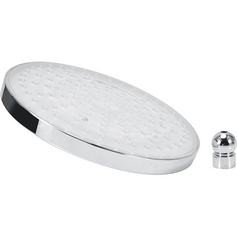 8 pouces tête de douche ronde en acier inoxydable salle de bains Chambre lampe LED RVB Capteur de température pluie pomme de douche avec changement de couleur cascade pluie douche Top Spray (1/5)