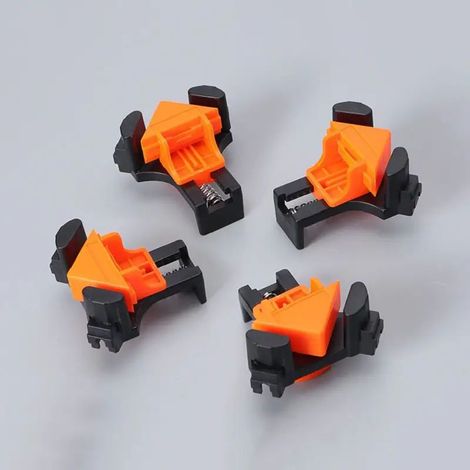 Lot de quatre pinces a angle droit pour assemblage de cadre photo et vitrage outil pour menuiserie et bricolage precis (1/5)