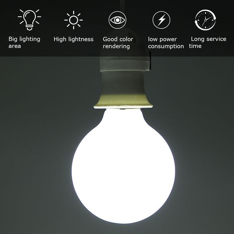 Ampoule LED E27 à vis, basse consommation, pour éclairage domestique, ampoule de lustre, lumière blanc chaud, ampoule boule de dragon, 7W, G80, G95, G125 (1/5)