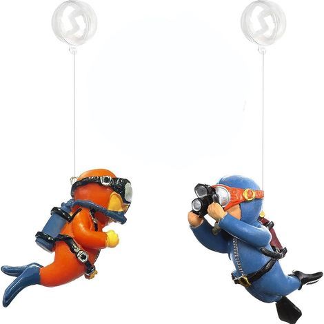 Taucherfiguren, schwimmendes Kunstharz, Aquariumdekoration, Teichzubehör, Süßwasser (1/5)