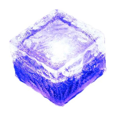 Lampe solaire LED décorative pour jardin, lampe brique de glace, lampe de jardin enterrée carrée (bleue) (1/5)