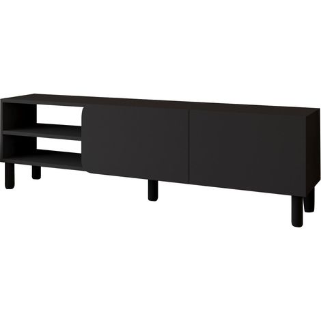 Porta TV in legno "River" - 150 x 31,4 x 48,2 cm - Antracite