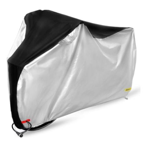 Wasserdichte Outdoor-Fahrradabdeckung, Schutz für Mountainbikes vor Regen und Staub, Größe XL 200x70x110 cm, silber-schwarz, UV-beständige Fahrradabdeckung. (1/5)
