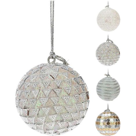 Dekorierte Weihnachtskugeln, 7 cm, 12 Stück (1/4)