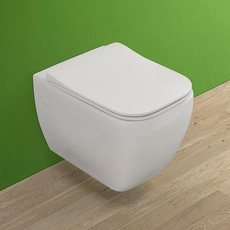 Water sospeso singolo Metropolitan bianco completo di Copriwater slim soft close (1/5)