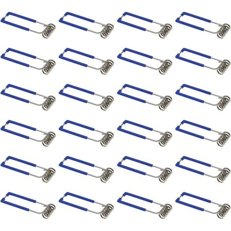 Lot de 24 pinces de fixation à ressort pour spot encastré GU10 MR16 1,5 x 60 mm