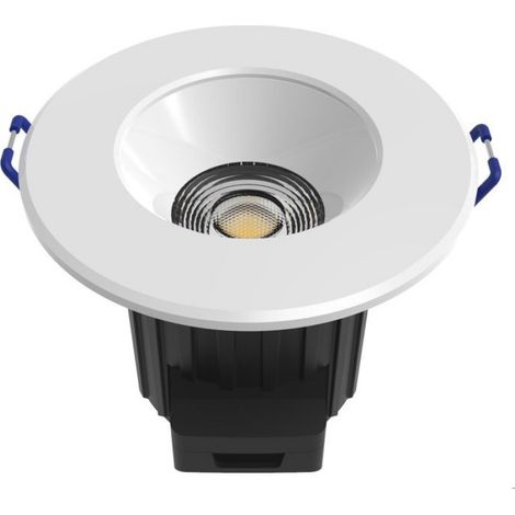 Spot dimmable spécial Salle de Bains (9W 520lm 2700K 38°) - Blanc et chrome - Voltman (1/4)