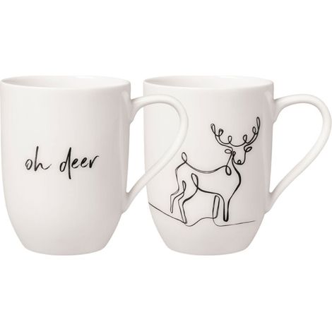 Juego de 2 tazas navideñas con diseño de renos de Villeroy & Boch (1/5)