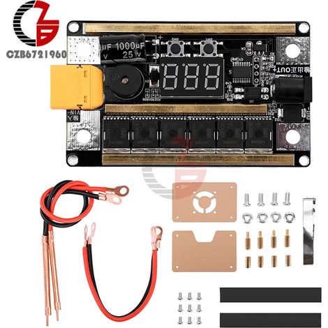 Soudeuse par points à vitesse variable 99 positions, 6 transistors MOSFET, kit de soudage, portable, batterie au lithium 18650, stylo de soudage par points, panneau de commande (avec boîtier) (1/5)
