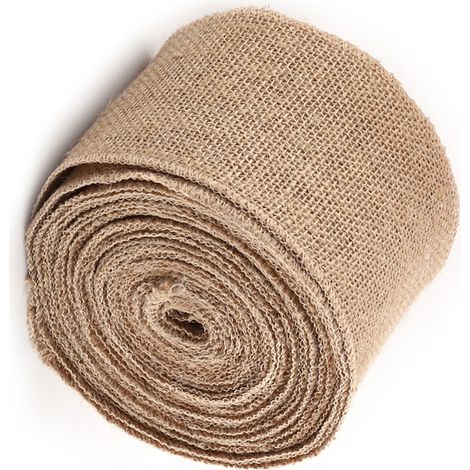 Chemin de table en toile de jute vintage de 10 m (10 cm) - Décoration à faire soi-même