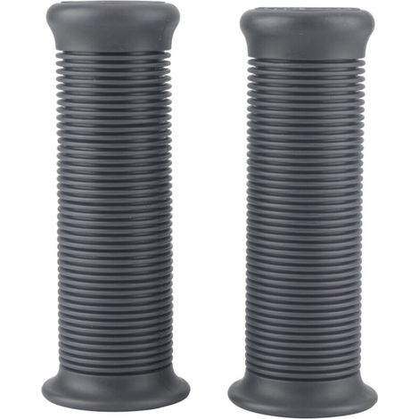 Coppia di manopole universali vintage in TPU per manubrio moto, 25 mm / 28 mm, grigio scuro -Crezuo