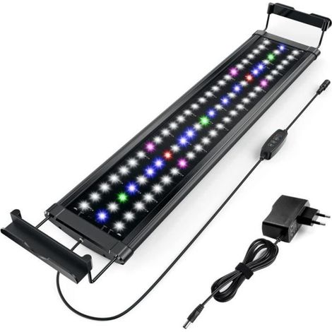 Full Spectrum LED Aquarium Light with Extendable Brackets, LED Aquarium Lighting (Full Color 40-60 cm) (1/4)