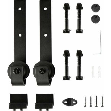Sliding Door Caster, Accessories for Sliding Doors, Black (Castor kit only)-INHHUB (1/2)
