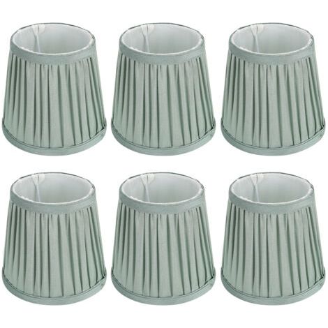BUNTHAUS Applique murale moderne, abat-jour en tissu, couverture de lampe, accessoire pour lustres, vert, 6 pièces (1/5)