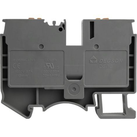 Morsettiera passante grigia da 10 mm² 1P UL 3831 (1/3)