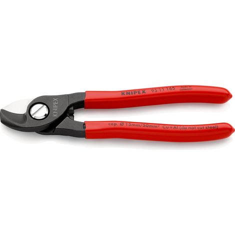 KNIPEX 95 11 165 SB Cable Shears plastic coated burnished 165 mm