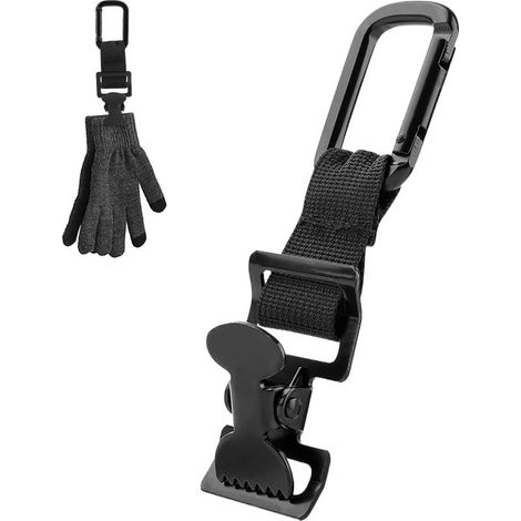 Porte-gants pour ceinture - Support sûr pour serviette et moufles - Design dentelé - Pour jeunes, golf, construction, baseball, sculpture électrique, extérieur, soudage (1/5)