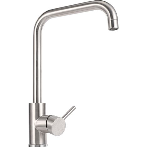 Robinet rotatif à 360 degrés en laiton brossé moderne pour eau chaude et froide évier de cuisine (1/4)