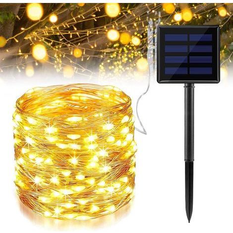 Solar-Lichterkette für den Außenbereich, 200 LEDs, 22 m, 8 Modi, IP65 wasserdicht (1/5)
