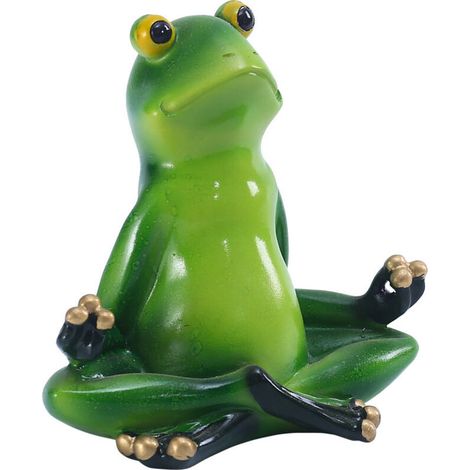 Frog Statue Resin Small 3D Figure with Toilet Desktop Ornaments Animal Decoration (1/2)