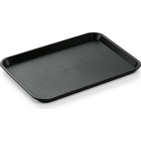 Plateau de restauration rapide GN 1/2 32,5 x 26,5 x 2 cm noir polypropylène - Was Germany (1/2)