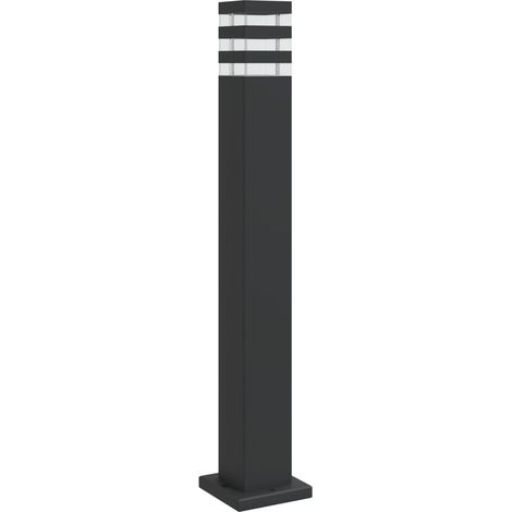 Lámpara de pie exterior 80 cm aluminio negro 020042513