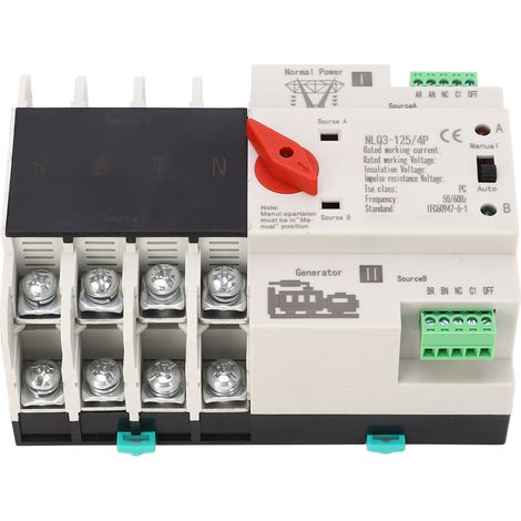 4P Dual Power Automatischer Umschalter 63A 110V AC Schnellumschalter PC für Zuhause und Fabrik (1/5)