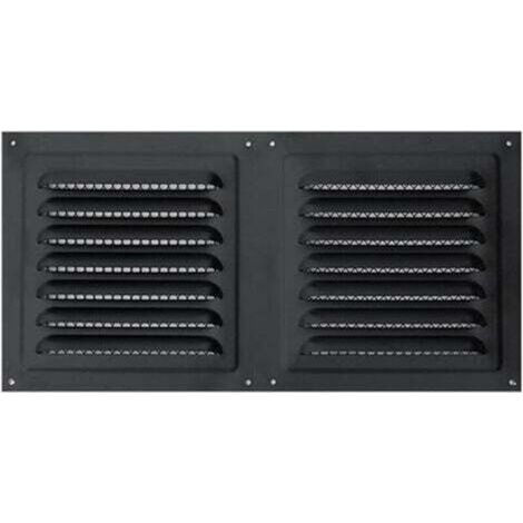 Grille de ventilation en acier inoxydable anti-pluie (300 x 150 mm)