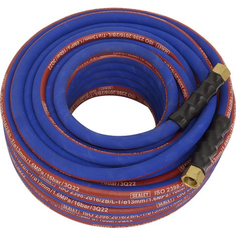 Sealey Extra-Heavy-Duty Air Hose with 1/2""BSP Unions 30m x 13mm AH30R/12