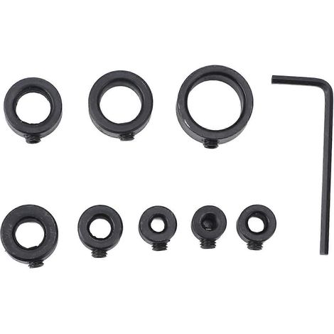 Lot de 8 bagues de butée de profondeur de perçage en acier au carbone de 3 à 16 mm pour le travail du bois (1/5)