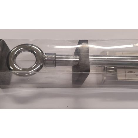 SWISH - KIT ESTENSIBILE BASTONE TENDA +SUPPORTO 120-210CM - PRONTO PER ISTALLAZIONE A PARETE - POMELLO FINALE AD ANELLO CROMATO