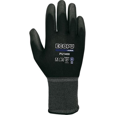 BPU1400/10 GUANTE NYLON RECUBIERTO DE POLIURETANO SIN COSTURAS CON PUÃ‘O COLOR NE - JUBA