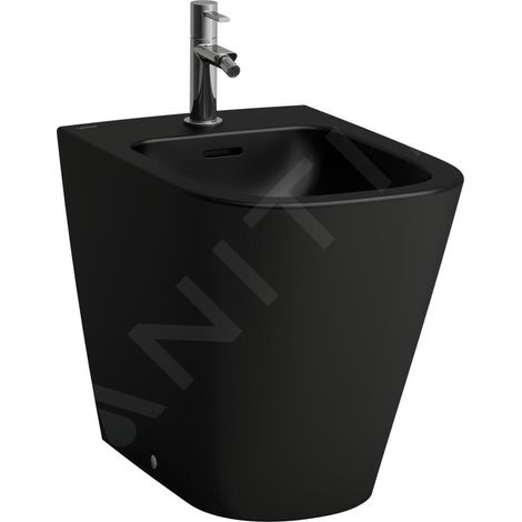 Laufen Meda - Bidet à poser, trou pour robinet, noir mat H8321117163021 (1/4)