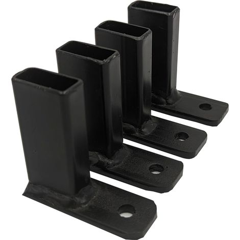 DMS – Lot de 4 fixations en acier prépeint pour grilles de défense – Dimensions 12 x 25 mm – Installation rapide et sécurisée (1/5)