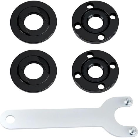 Set di accessori per smerigliatrice angolare – Set di flange per smerigliatrice angolare in lega pressofusa da 125 mm con chiave a Y, kit di montaggio per pezzi di ricambio e utensili per smerigliatri (1/5)