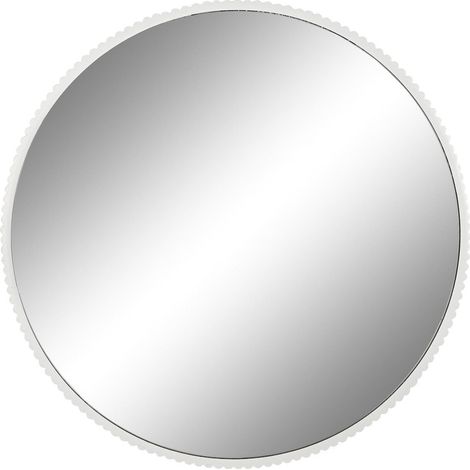 Miroir blanc métal design épuré pour déco moderne - blanc satiné (1/4)