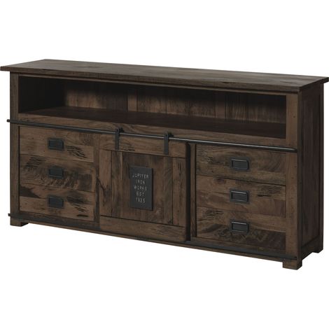 Credenza Mango grigio Laccato 180x45x90 (BxTxH) montato RAILWAY 267 (1/4)